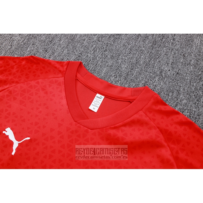 Chandal del AC Milan Manga Corta 2023-2024 Rojo - Pantalon Corto